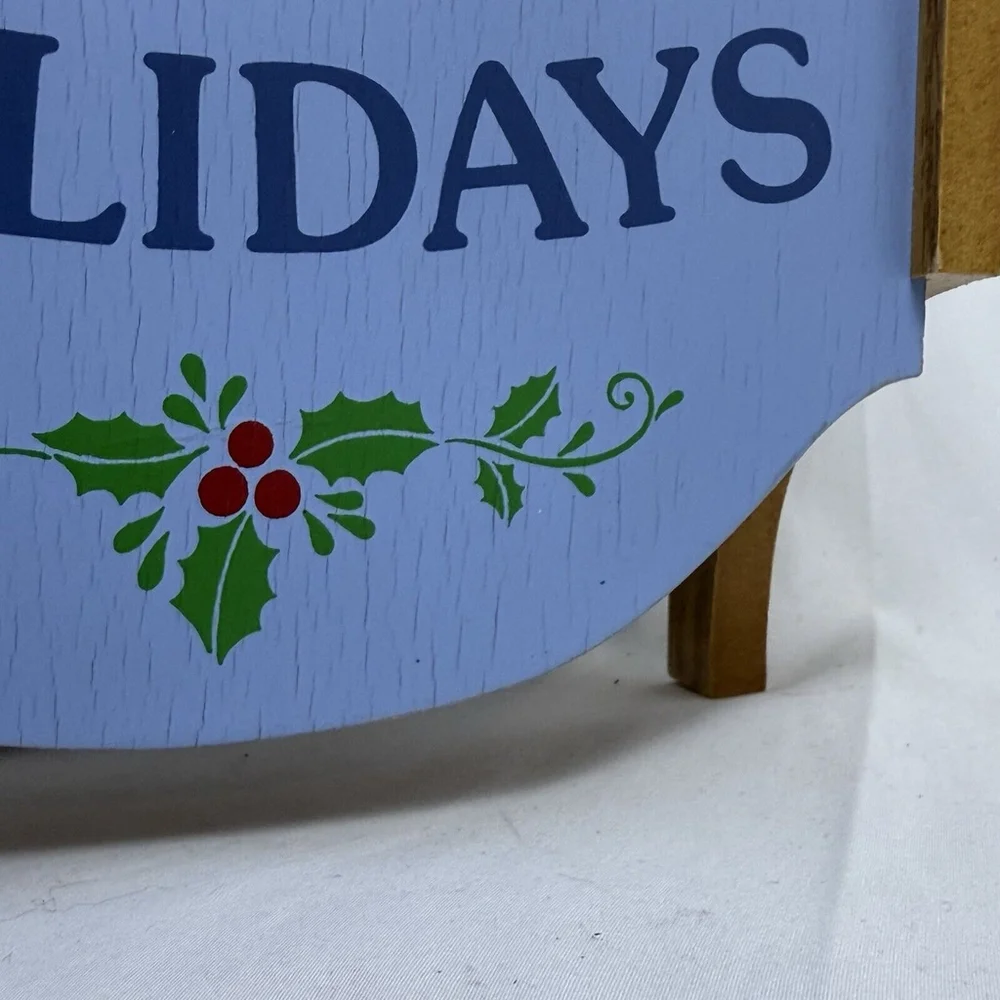 Vtg The‎ Creative Circle Happy Holidays Duck Hanging Shelf Sled